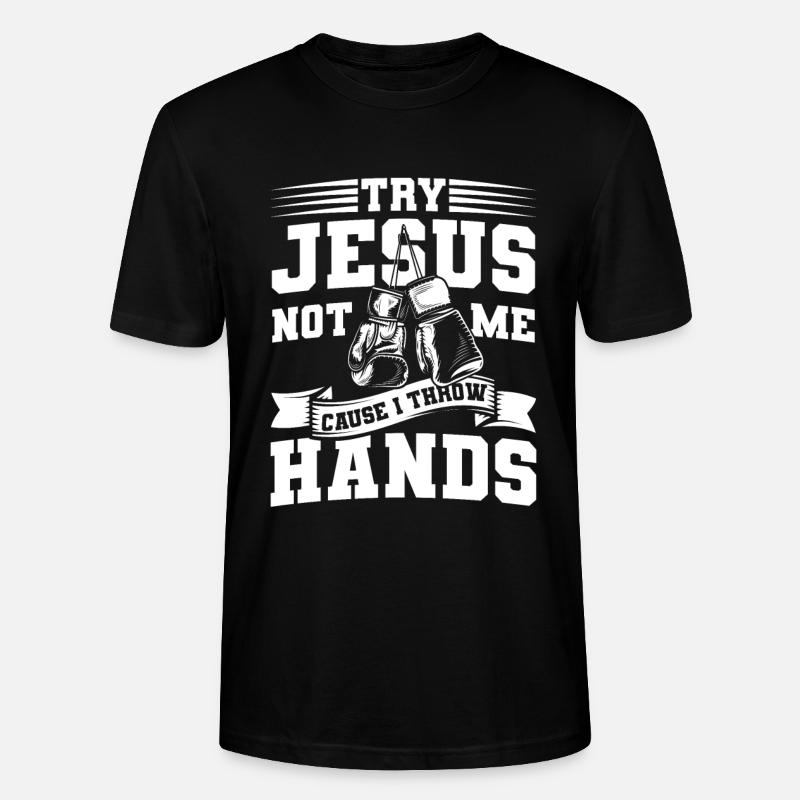 Versuch es mit Jesus - Stanley/Stella Unisex Bio-T-Shirt CRAFTER - Schwarz