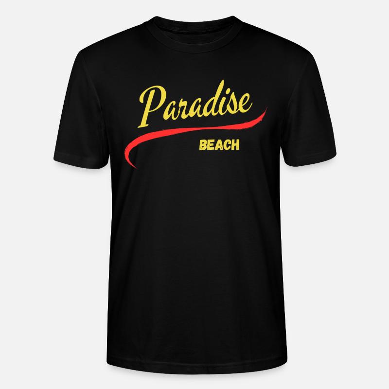 Paradise Beach Shirt Design - Stanley/Stella Unisex Bio-T-Shirt CRAFTER - Schwarz