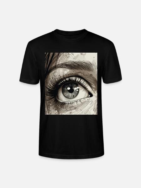 Close Up Human Eye Design - Stanley/Stella CRAFTER Unisex Organic T-Shirt - black