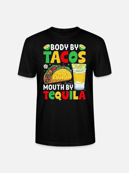 Tacos Tequila - Stanley/Stella CRAFTER Unisex Organic T-Shirt - black
