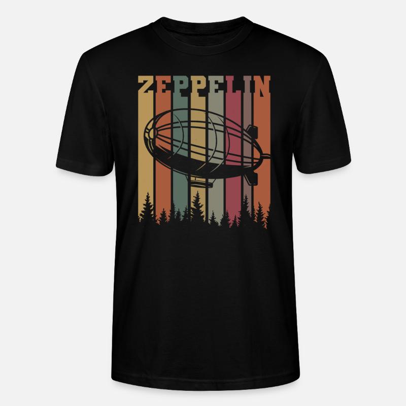 Zeppelin - T-shirt bio CRAFTER Stanley Stella Unisexe - noir