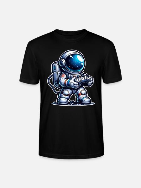 Gaming Astronaut - Stanley/Stella CRAFTER Unisex Organic T-Shirt - black