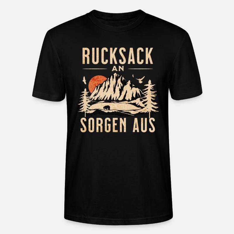 Rucksack An! Sorgen Aus! - Stanley/Stella Unisex Bio-T-Shirt CRAFTER - Schwarz
