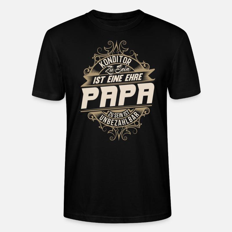 Konditor Papa - Stanley/Stella Unisex Bio-T-Shirt CRAFTER - Schwarz
