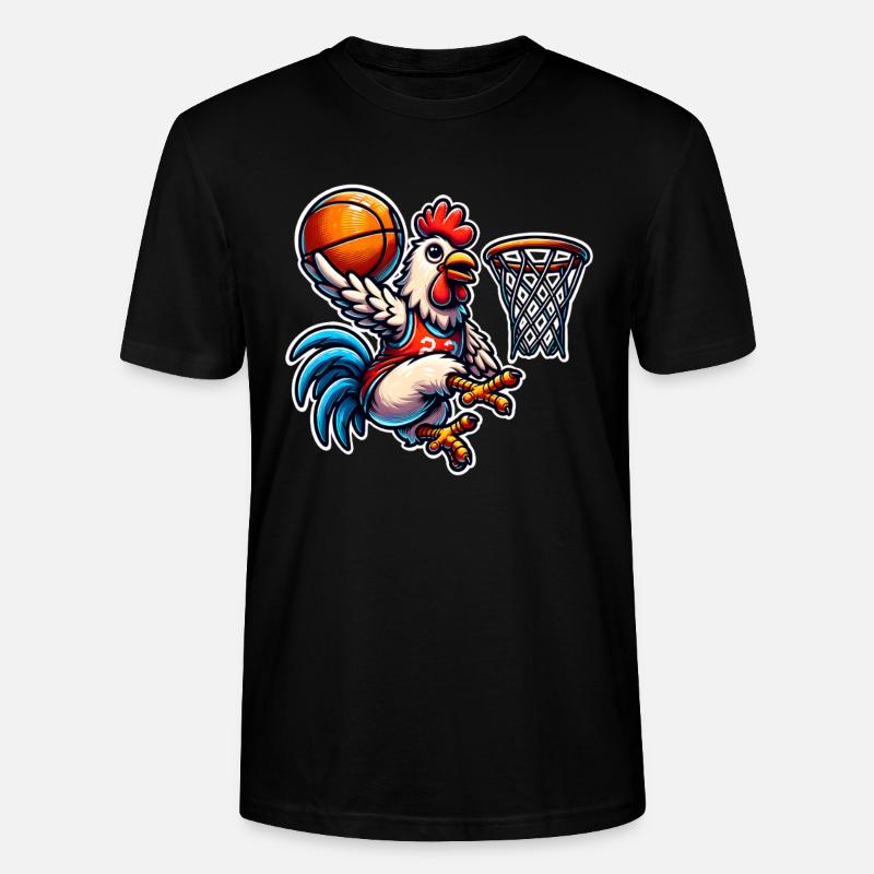 Poulet de basket-ball - T-shirt bio CRAFTER Stanley Stella Unisexe - noir
