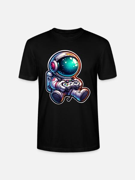 Astronaut Gaming - Stanley/Stella CRAFTER Unisex Organic T-Shirt - black