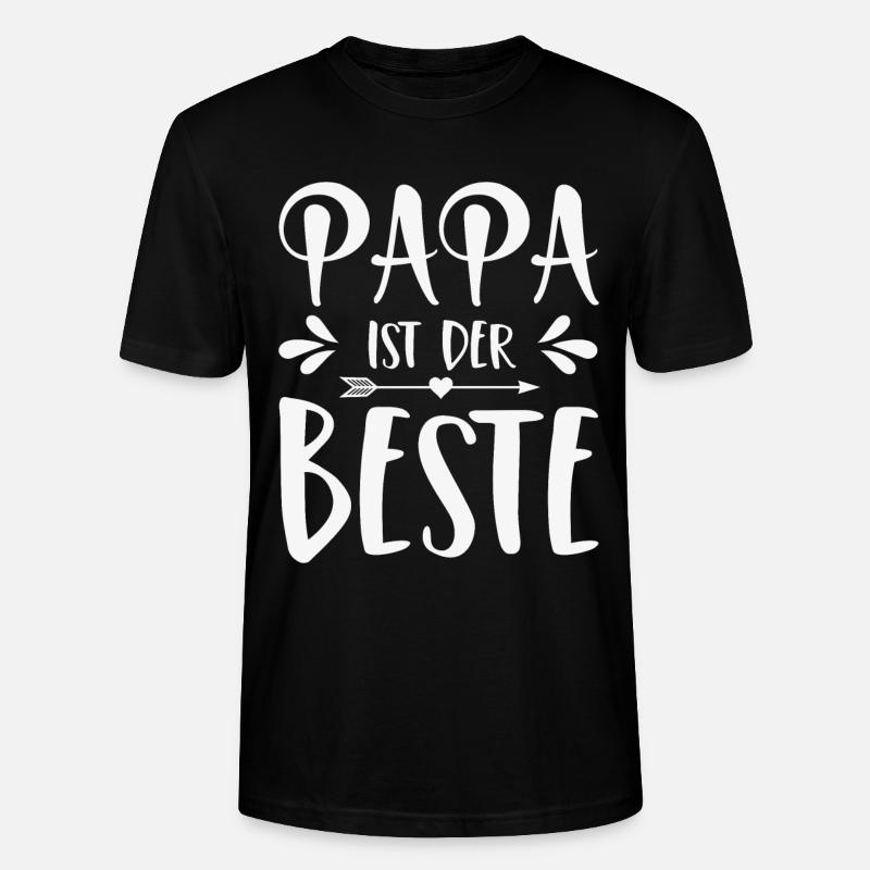 Papa ist der Beste - Stanley/Stella Unisex Bio-T-Shirt CRAFTER - Schwarz