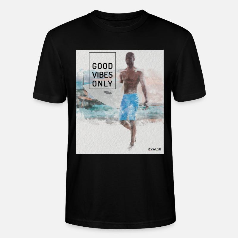 Beach Surfer - Surf, Soleil et Plage - T-shirt bio CRAFTER Stanley Stella Unisexe - noir