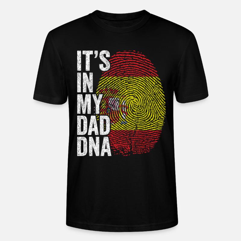 Drapeau Espagne Empreinte Papa Espagnol - T-shirt bio CRAFTER Stanley Stella Unisexe - noir