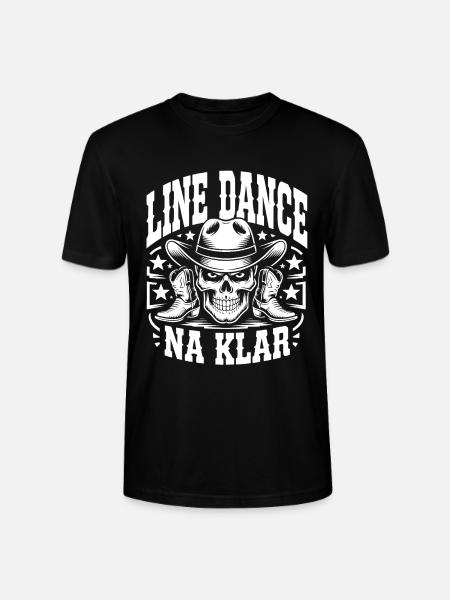 Line Dance Skull Cowboy - Stanley/Stella CRAFTER Unisex Organic T-Shirt - black