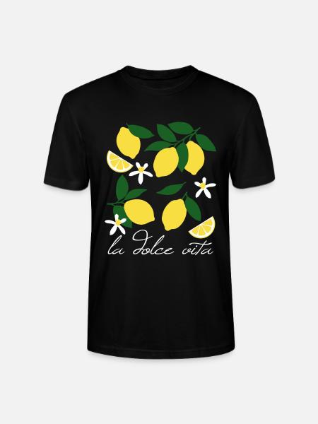 La Dolce Vita Zitronen - Stanley/Stella Unisex Bio-T-Shirt CRAFTER - Schwarz