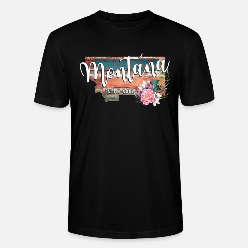 Montana dans mon âme - T-shirt bio CRAFTER Stanley Stella Unisexe - noir