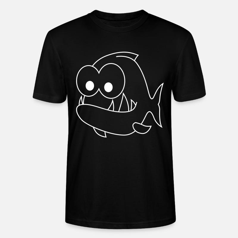 Piranha Comic Tier - Stanley/Stella Unisex Bio-T-Shirt CRAFTER - Schwarz