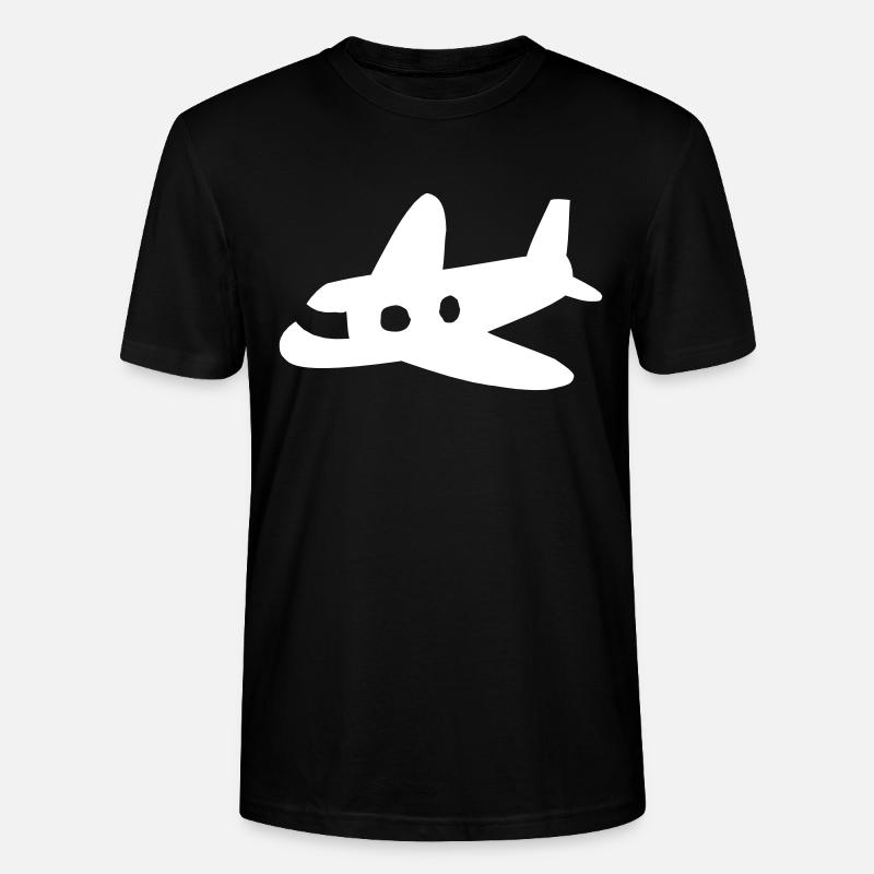 Flugzeug - Stanley/Stella Unisex Bio-T-Shirt CRAFTER - Schwarz