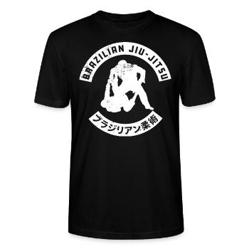 BJJ Brazilian Jiu-Jitsu - Stanley/Stella Unisex Bio-T-Shirt CRAFTER - Schwarz - Vorne - Alina (178cm) & Michal (187cm)