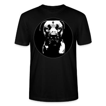 Boerboel - Stanley/Stella Unisex Bio-T-Shirt CRAFTER - Schwarz - Vorne - Alina (178cm) & Michal (187cm)