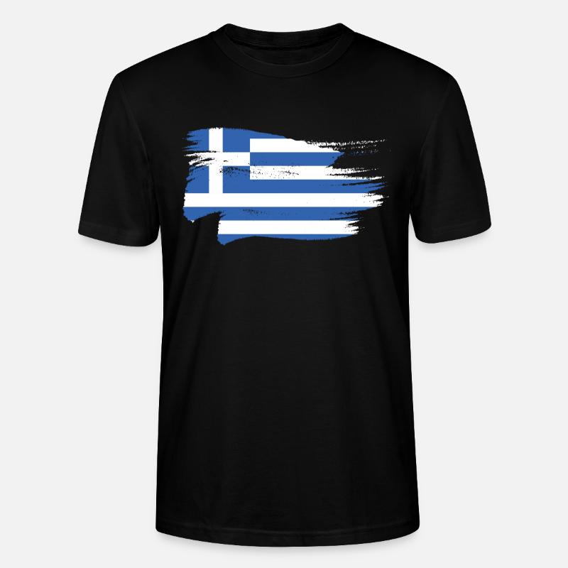 Grèce Drapeau Grec - T-shirt bio CRAFTER Stanley Stella Unisexe - noir