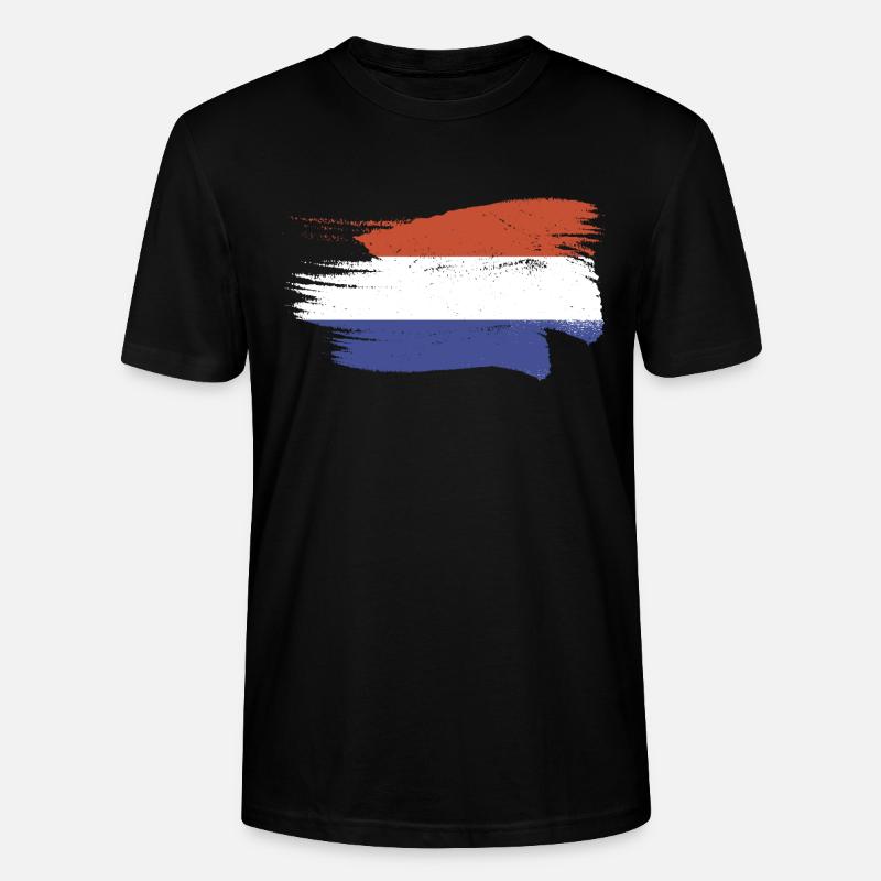 Pays-Bas Drapeau Hollande Drapeau néerlandais - T-shirt bio CRAFTER Stanley Stella Unisexe - noir
