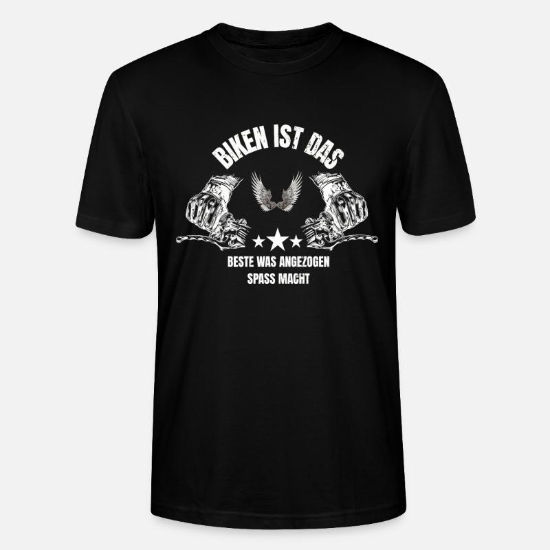 Biken ist das Beste - Stanley/Stella Unisex Bio-T-Shirt CRAFTER - Schwarz