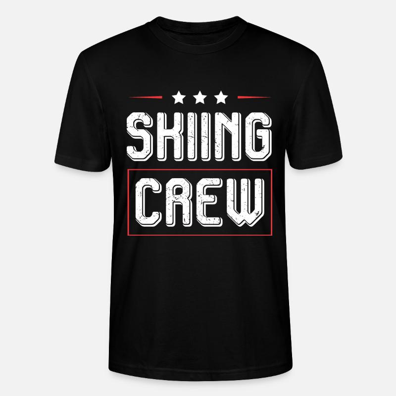 Skiing Crew - Stanley/Stella CRAFTER Unisex Organic T-Shirt - black