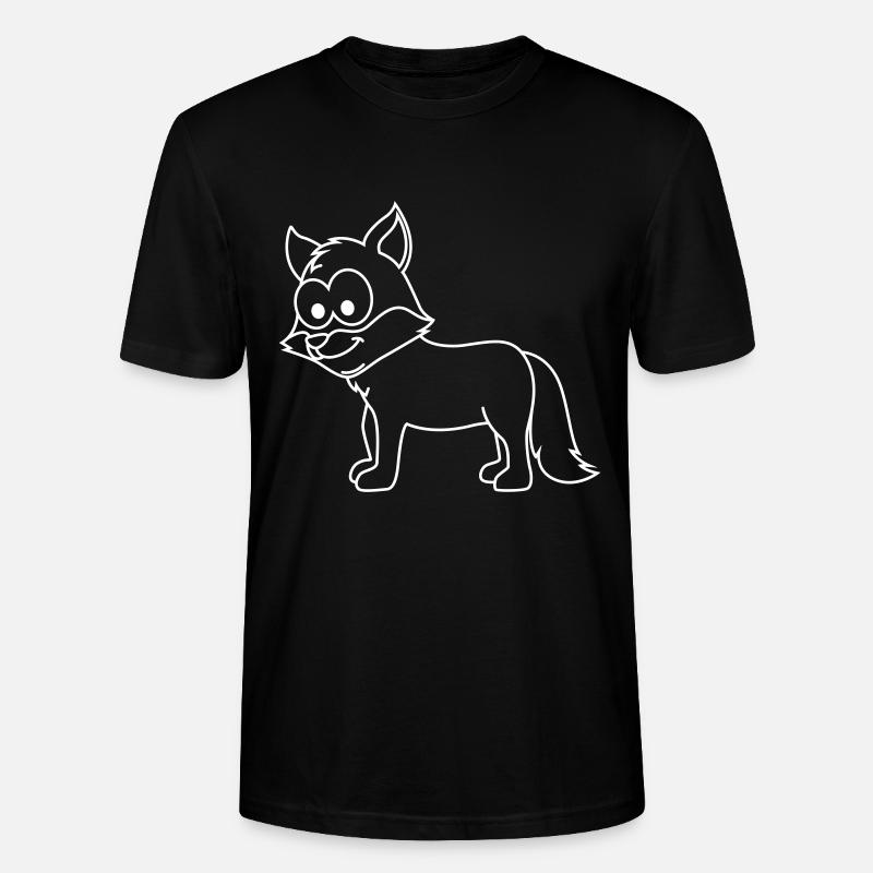 Fuchs Comic Tier - Stanley/Stella Unisex Bio-T-Shirt CRAFTER - Schwarz