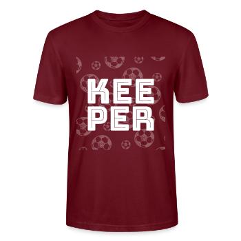 GARDIEN - T-shirt bio CRAFTER Stanley Stella Unisexe - bordeaux - Devant - Alina (178cm) & Michal (187cm)