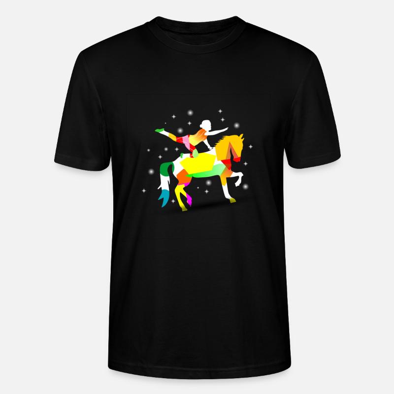 Voltigieren Pferd - Stanley/Stella Unisex Bio-T-Shirt CRAFTER - Schwarz