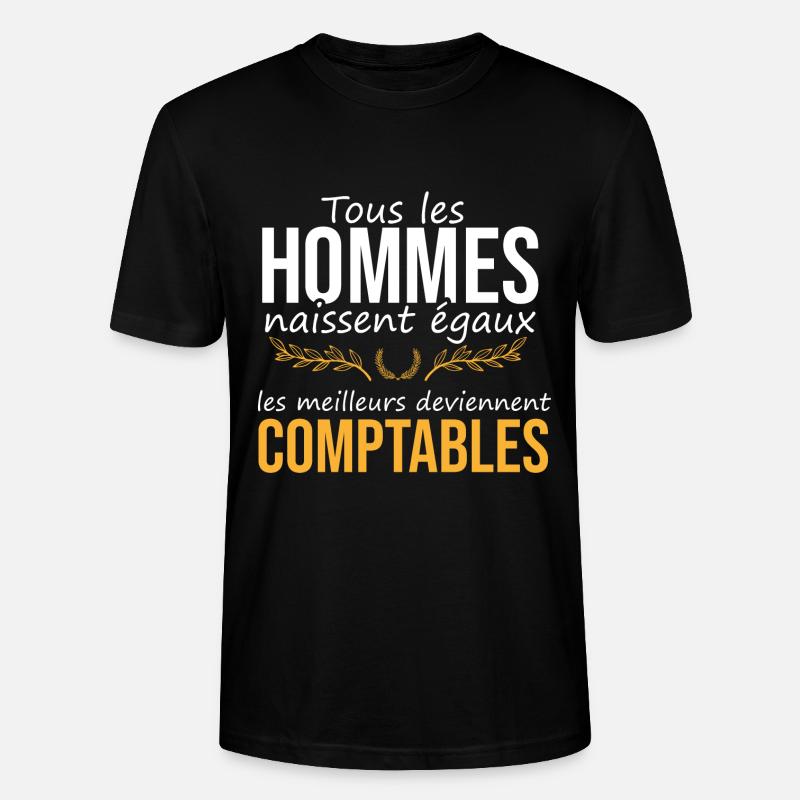 Les meilleurs deviennent comptables - T-shirt bio CRAFTER Stanley Stella Unisexe - noir