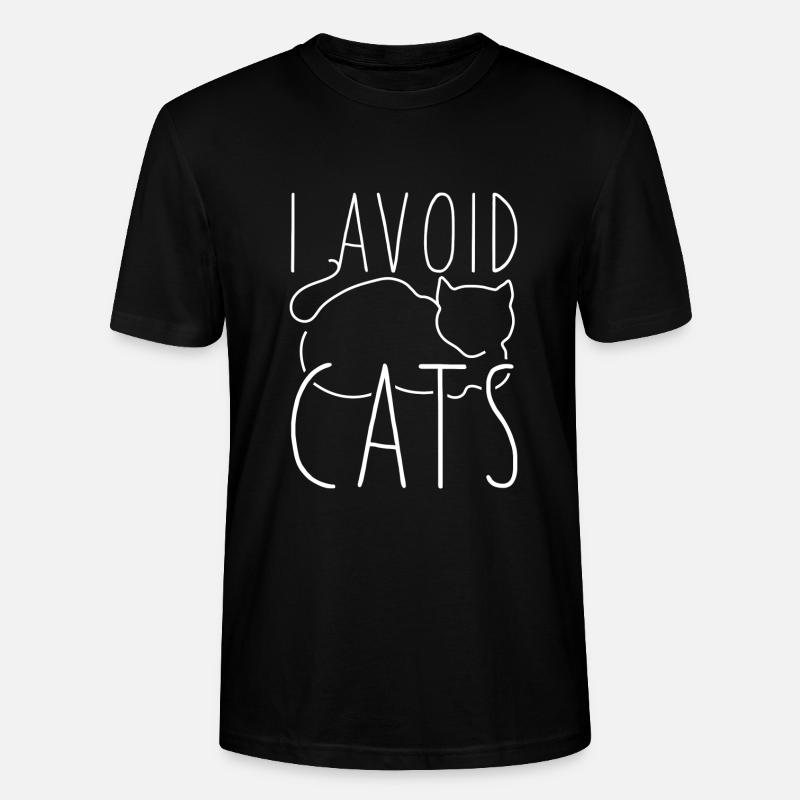 I Avoid Cats - Stanley/Stella CRAFTER Unisex Organic T-Shirt - black