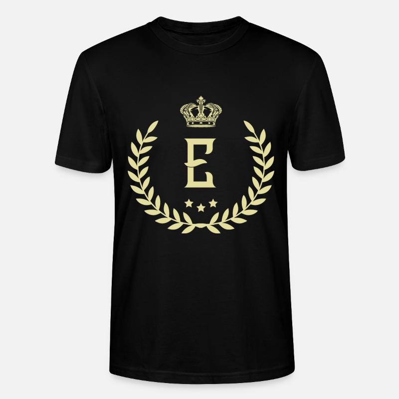 E Buchstabe Kranz - Stanley/Stella Unisex Bio-T-Shirt CRAFTER - Schwarz