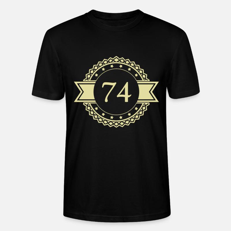 74 Emblème numérique - T-shirt bio CRAFTER Stanley Stella Unisexe - noir