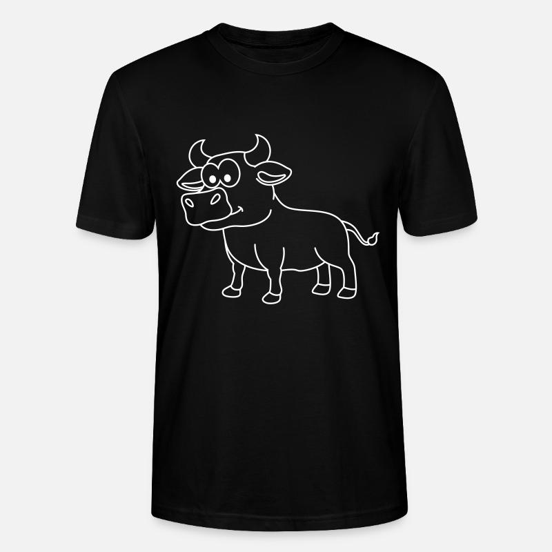 Stier Comic Tier - Stanley/Stella Unisex Bio-T-Shirt CRAFTER - Schwarz
