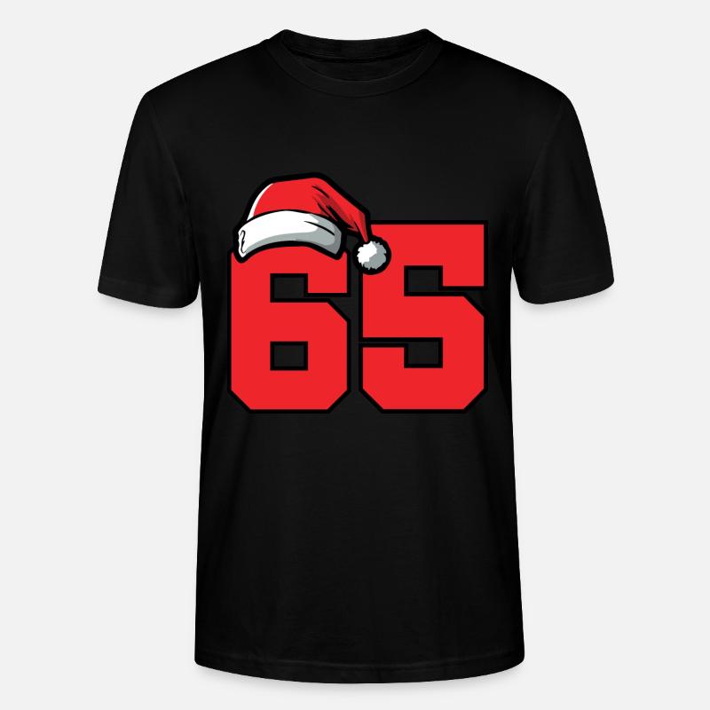 65 Numéro Noël - T-shirt bio CRAFTER Stanley Stella Unisexe - noir