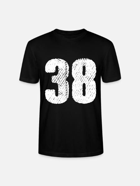 38 Number jersey - Stanley/Stella CRAFTER Unisex Organic T-Shirt - black