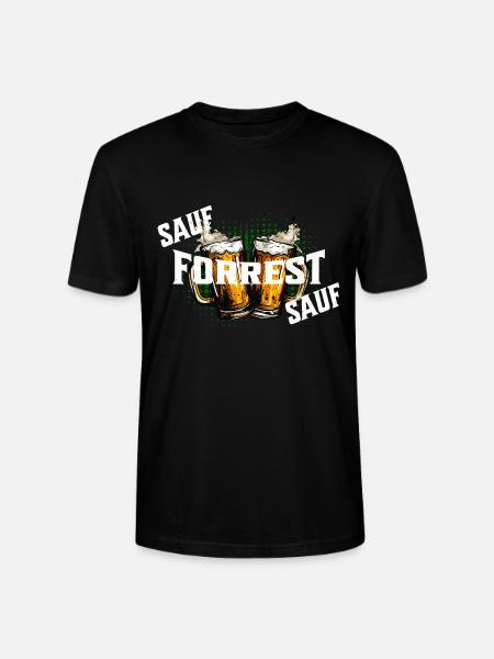 Bier sauf Forrest sauf - Stanley/Stella Unisex Bio-T-Shirt CRAFTER - Schwarz