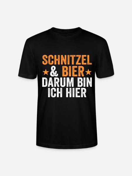 Schnitzel & Bier Wiener Fleischesser Geschenk - Stanley/Stella Unisex Bio-T-Shirt CRAFTER - Schwarz