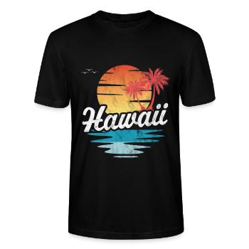 Hawai - Stanley/Stella Unisex Bio-T-Shirt CRAFTER - Schwarz - Vorne - Alina (178cm) & Michal (187cm)