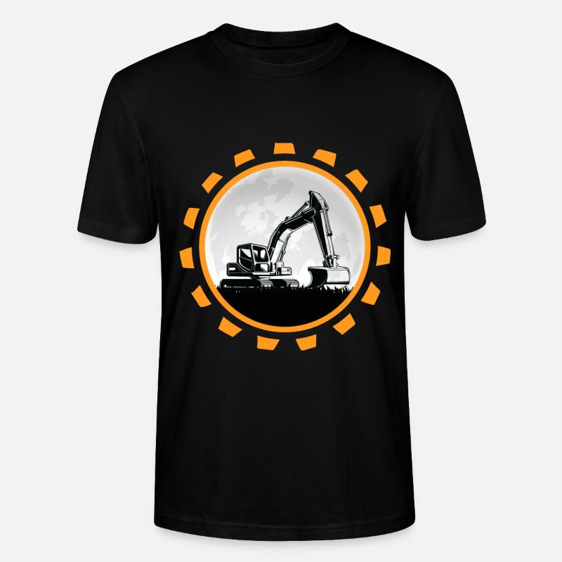 bagger baggerfahrer Baustelle Baggerschaufel - Stanley/Stella Unisex Bio-T-Shirt CRAFTER - Schwarz