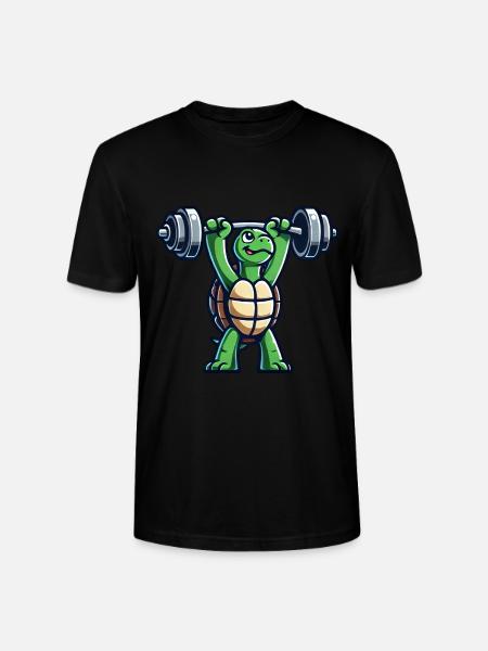 Turtle Håndvægt Fitness Træning Gym Træning - Stanley Stella CRAFTER unisex økologisk-T-shirt - sort