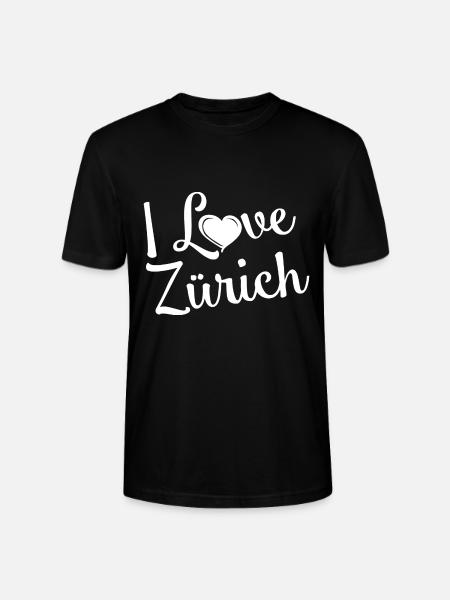 I Love Zurich - Stanley/Stella CRAFTER Unisex Organic T-Shirt - black