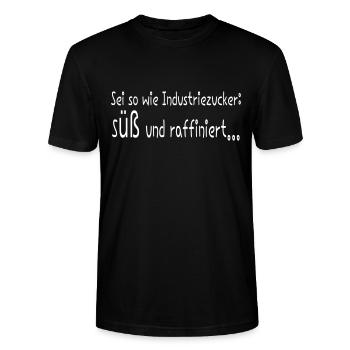 Zucker - Stanley/Stella Unisex Bio-T-Shirt CRAFTER - Schwarz - Vorne - Alina (178cm) & Michal (187cm)