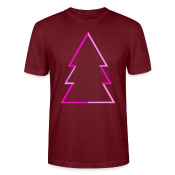 Arbre de Noël rose Minimalisme Arbre de Noël - T-shirt bio CRAFTER Stanley Stella Unisexe - bordeaux - Devant - Alina (178cm) & Michal (187cm)