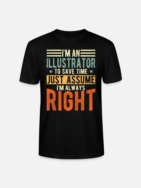 Illustrator - Stanley/Stella CRAFTER Unisex Organic T-Shirt - black