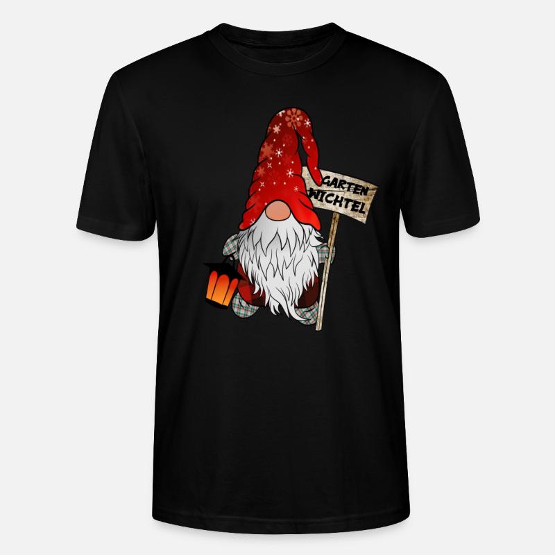 Garten Wichtel – Weihnachtsgnom - Stanley/Stella Unisex Bio-T-Shirt CRAFTER - Schwarz