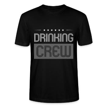 Drinking Crew - Stanley/Stella Unisex Bio-T-Shirt CRAFTER - Schwarz - Vorne - Alina (178cm) & Michal (187cm)