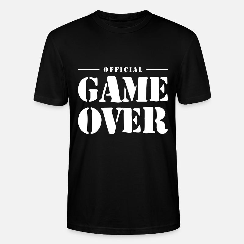 Game Over Spruch - Stanley/Stella Unisex Bio-T-Shirt CRAFTER - Schwarz
