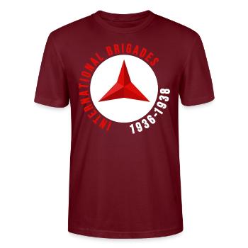 International Brigades - Stanley/Stella CRAFTER Unisex Organic T-Shirt - burgundy - Front - Alina (178cm) & Michal (187cm)