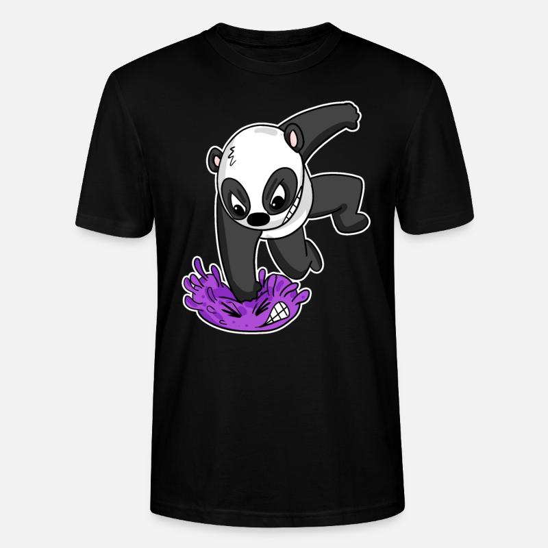 Panda Virus Kampf - Stanley/Stella Unisex Bio-T-Shirt CRAFTER - Schwarz