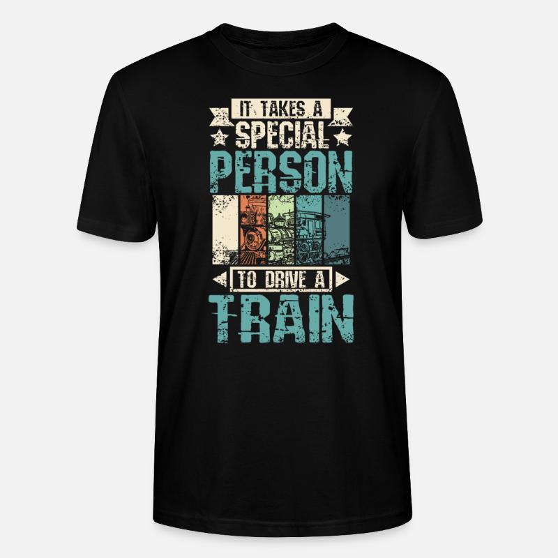 Cool train driver - Stanley/Stella Unisex Bio-T-Shirt CRAFTER - Schwarz