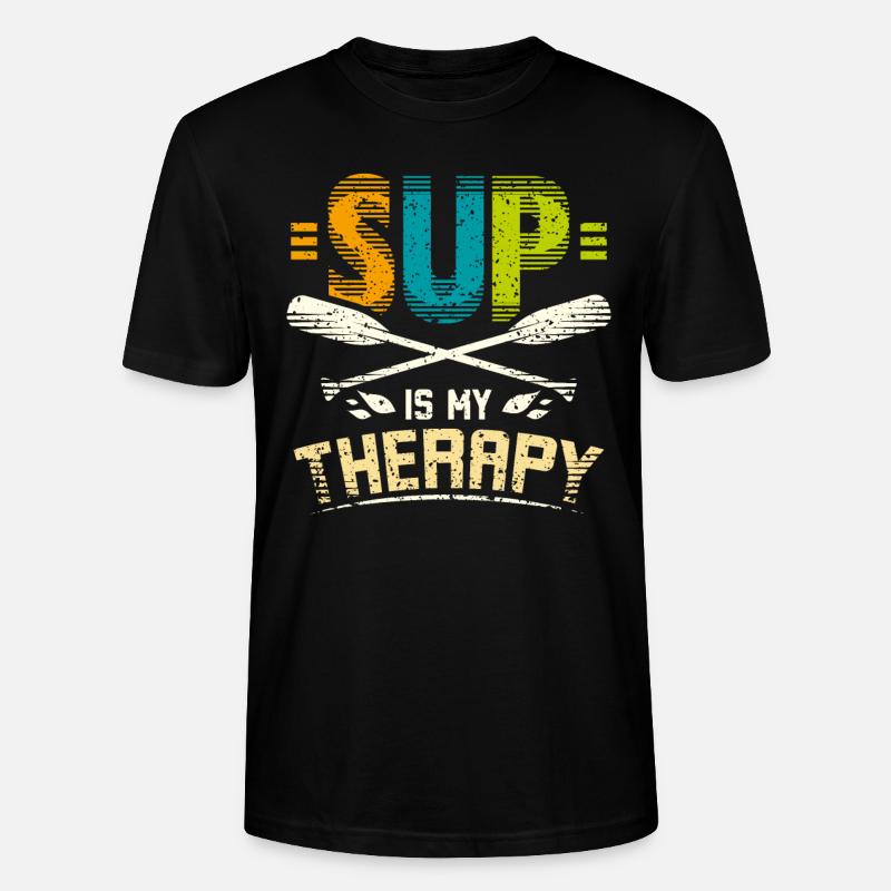 Sup is my therapy - Stanley/Stella Unisex Bio-T-Shirt CRAFTER - Schwarz